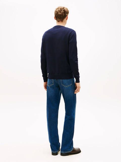 Tommy Hilfiger Men's Navy Flag Embroidery V-Neck Sweater | Tommy Hilfiger In Lebanon
