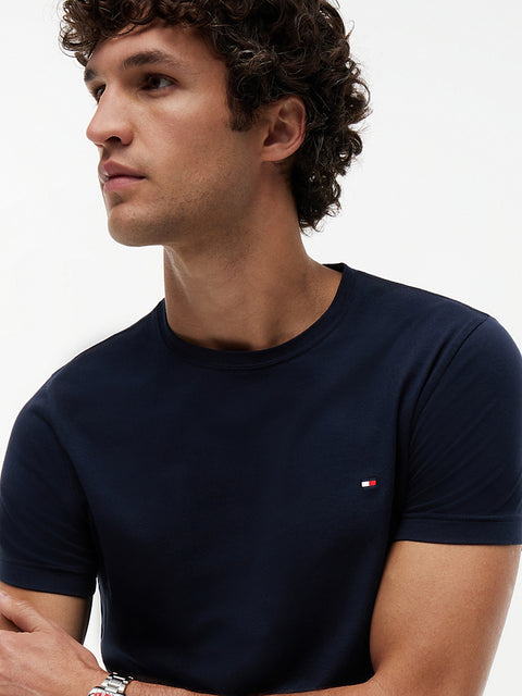 Tommy Hilfiger Men's Navy With Logo Crew Neck T-Shirt  | Tommy Hilfiger in Lebanon
