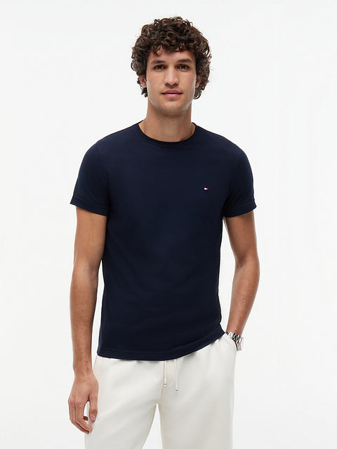 Tommy Hilfiger Men's Navy With Logo Crew Neck T-Shirt  | Tommy Hilfiger in Lebanon