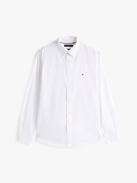 Tommy Hilfiger Men's White Slim-Fit Smart Casual Flex Dress Shirt | Tommy Hilfiger In Lebanon