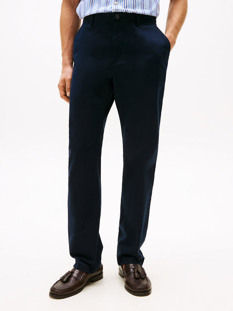 Tommy Hilfiger Men's Navy Twill Flag Embroidery Slim Chino Pant |Tommy Hilfiger In Lebanon