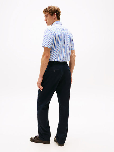 Tommy Hilfiger Men's Navy Twill Flag Embroidery Slim Chino Pant |Tommy Hilfiger In Lebanon