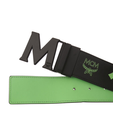 MCM Men's Black Leather Matte Reversible 1.75" Belt | MCM In Lebanon