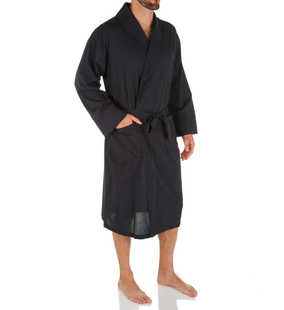 Hanes Men's Black Shawl Robe ABF1926 – SuperDokan