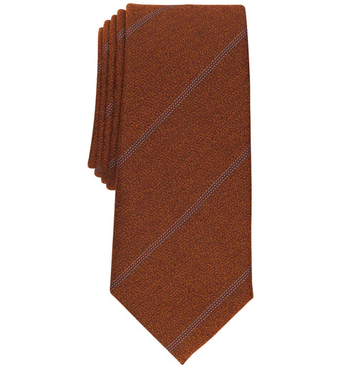 Alfani Men's Brown Slim Stripe Tie ABL288