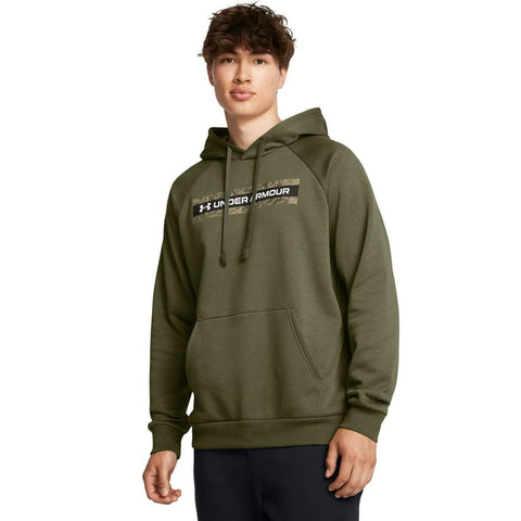 Under Armour Men's Marine Od Green Rival Logo Fleece Hoodie | Under Armour In Lebanon