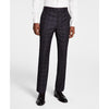 Michael Kors Men's Dark Gray Checked Plaid Classic-Fit Wool-Blend Stretch Pant | Michael Kors In Lebanon