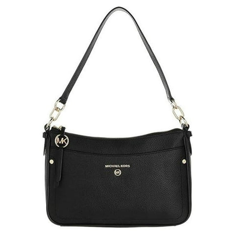 Michael Kors Women's Black Jet Set Medium Pebbled Leather Shoulder Bag | Michael Kors In Lebanon