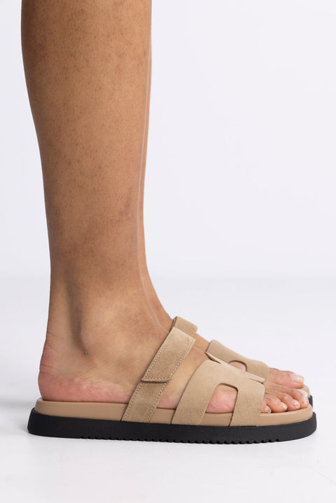Steve Madden Women's Taupe Suede Missile Sandals | Steve Madden In Lebanon