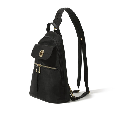 Baggallini Women's Black & Gold Naples Convertible Backpack | Baggallini In Lebanon