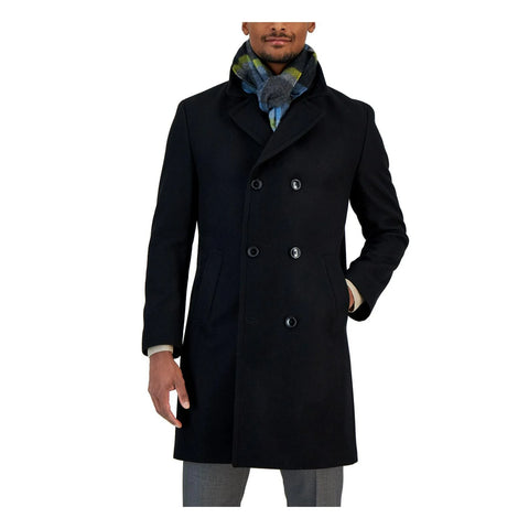Nautica Men's Black Classic-Fit Double Breas Coat |Nautica In Lebanon