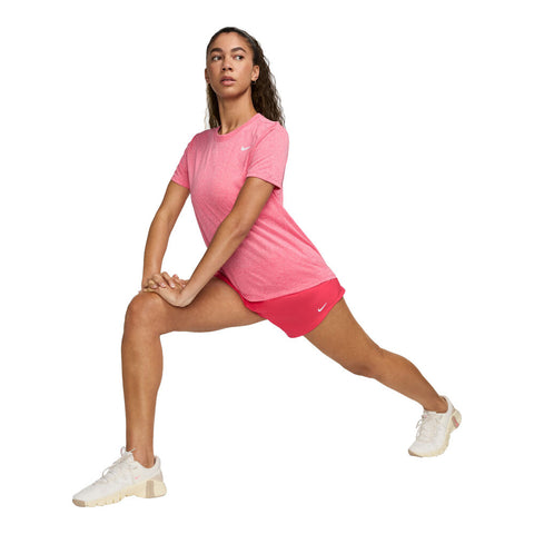 Nike Women's Pink Heather Dri-FIT Short-Sleeve T-Shirt | Nike In Lebanon