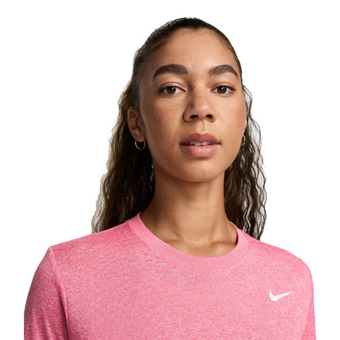 Nike Women's Pink Heather Dri-FIT Short-Sleeve T-Shirt | Nike In Lebanon