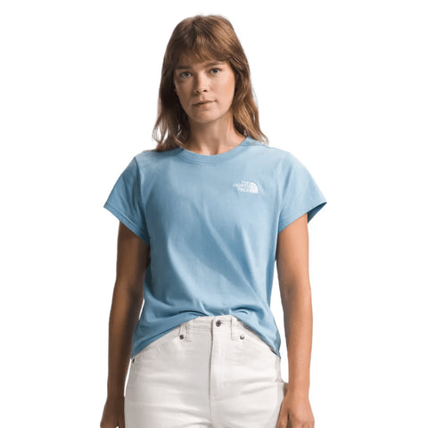 The North Face Women's Steel Blue Evolution Cutie Cotton T-Shirt | The North Face In Lebanon