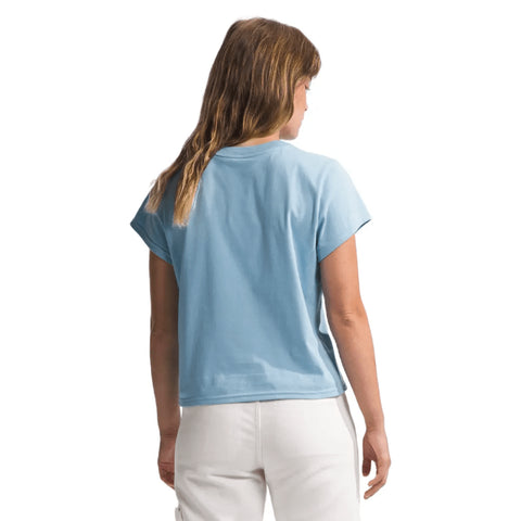 The North Face Women's Steel Blue Evolution Cutie Cotton T-Shirt | The North Face In Lebanon