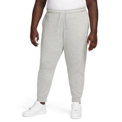 Nike Women's Dark Grey Heather/White Plus Size Active Sportswear Club Mid-Rise Fleece Jogger Pants | Nike In Lebanon