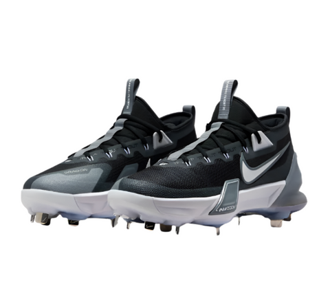 Nike Men's Grey/Black Force Zoom Trout 9 Elite Baseball Cleats Sneakers | Nike in Lebanon