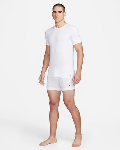 Nike Men's White Pack Of 2 Dri-Fit Essential Cotton Stretch Crewneck T-Shirt | Nike In Lebanon