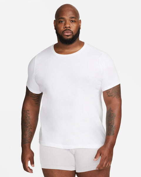 Nike Men's White Pack Of 2 Dri-Fit Essential Cotton Stretch Crewneck T-Shirt | Nike In Lebanon