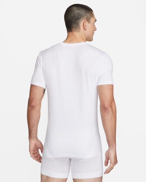 Nike Men's White Pack Of 2 Dri-Fit Essential Cotton Stretch Crewneck T-Shirt | Nike In Lebanon