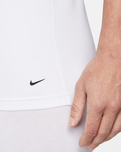 Nike Men's White Pack Of 2 Dri-Fit Essential Cotton Stretch Crewneck T-Shirt | Nike In Lebanon