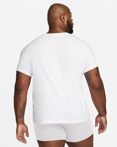 Nike Men's White Pack Of 2 Dri-Fit Essential Cotton Stretch Crewneck T-Shirt | Nike In Lebanon