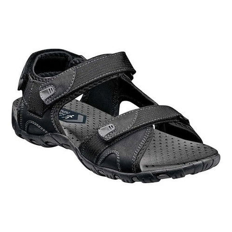 Nunn Bush Men's Black  Rio Bravo Three Strap River Sandal |  Nunn Bush in Lebanon