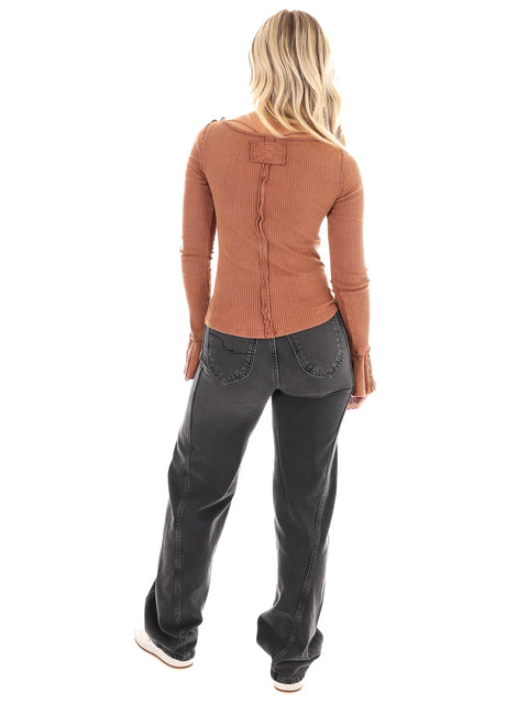 Free People Women's Brown Soul Sister Layering Blouse | Free People In Lebanon