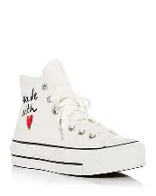 Converse Women's White Chuck Taylor All Star Lift Hi Made With Love |Converse In Lebanon