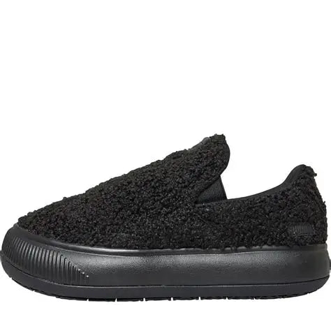 Puma Women's Black Suede Mayu Slip-on Teddy Sneakers | Puma In Lebanon