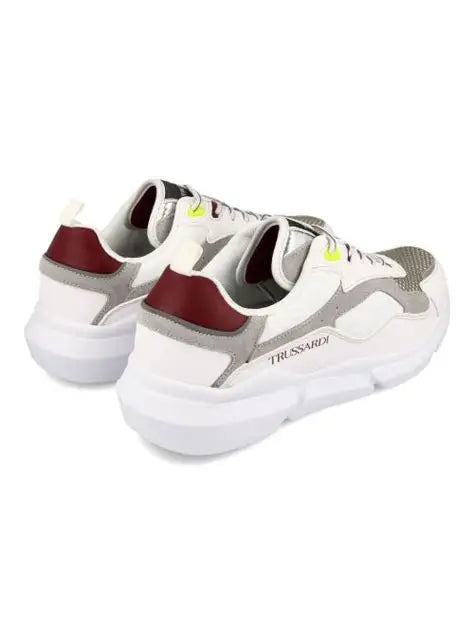 Trussardi Men's Bordeaux Tuia Mix Sneakers |Trussardi In Lebanon