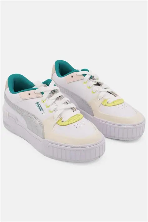 Puma Women's White, Silver & Beige Cali Sport OQ Sneakers | Puma In Lebanon