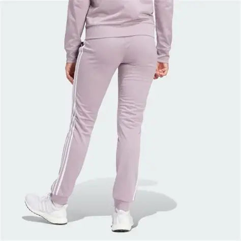 Adidas Women's Light Purple Essentials Warm-Up Slim Tapered 3-Stripes Sweatpants | Adidas In Lebanon