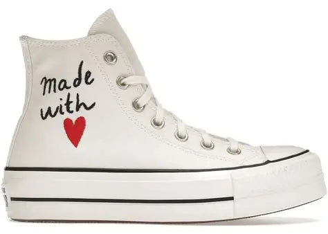 Converse Women's White Chuck Taylor All Star Lift Hi Made With Love |Converse In Lebanon