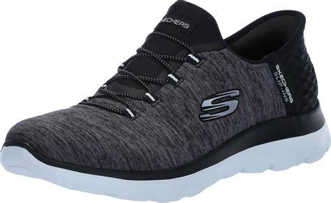 Skechers Women's Black & Grey Slip In Sneakers | Skechers In Lebanon