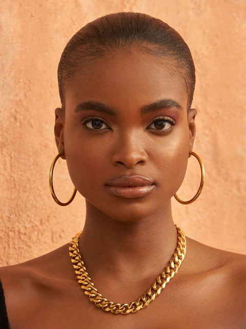 Oma The Label Women's 18K Gold Plated The Chunky Cuban Link Necklace | Oma The Label In Lebanon
