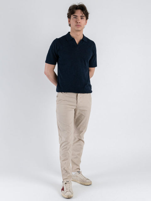Only & Sons Men's Navy V-Neck Polo T-Shirt | Only & Sons In Lebanon