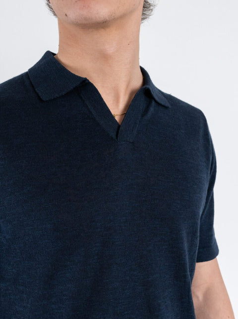 Only & Sons Men's Navy V-Neck Polo T-Shirt | Only & Sons In Lebanon