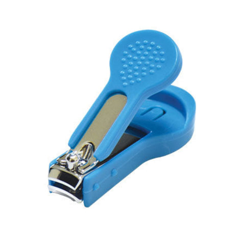 Blue nail clipper on a white background