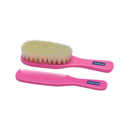 Optimal Natural Bristles Baby Brush & Comb Set 0+ Months (OPB-1082) | Optimal In Lebanon