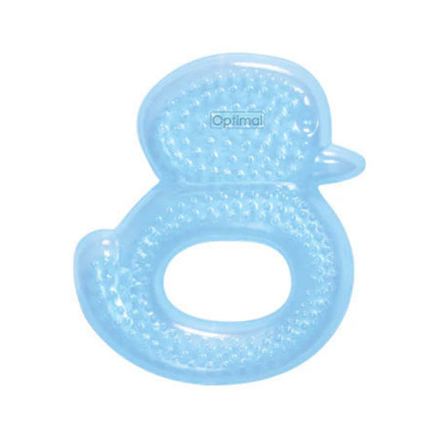 Blue inflatable number 8 toy with 'Optimal' branding on a white background