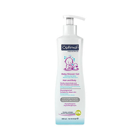 Optimal Pediatric Baby Shower Gel bottle on a white background