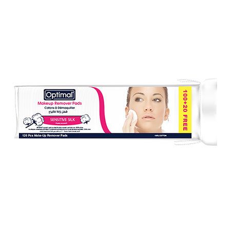 Optimal Makeup Remover Pads Sensitive Silk 100+20PCS "FREE" (OPH-096) | Optimal In Lebanon