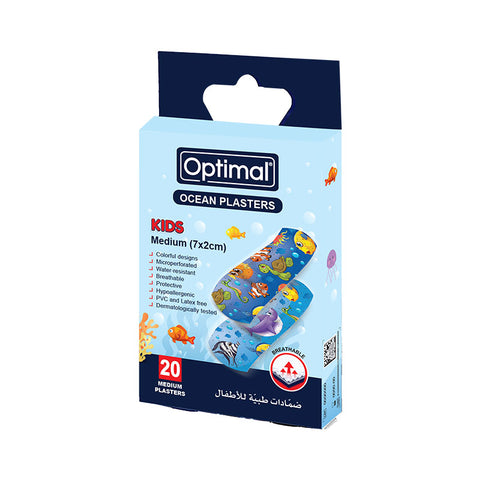 Optimal Ocean Plasters Kids 20 Medium Plasters (7x2cm) (OPH-437) | Optimal In Lebanon