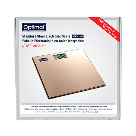 Optimal Gold Stainless Steel Electronic Scale (OPM-1301) | Optimal In Lebanon