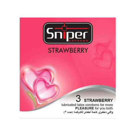 Sniper Condoms Strawberry 3PCS