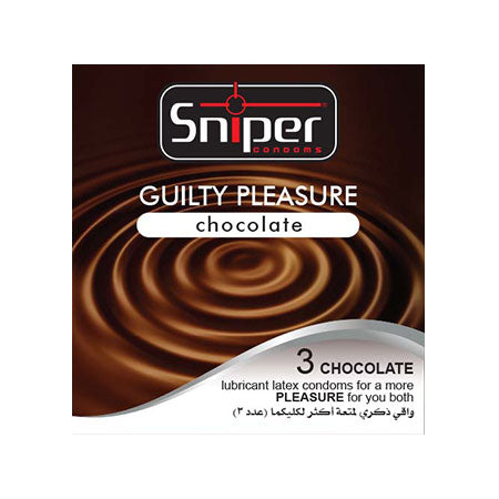 Sniper Condoms Guilty Pleasure Chocolate 3PCS | Sniper In Lebanon