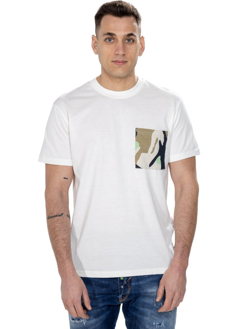 Only & Sons Men's White Harper With A Camo Pocket  T-Shirt |Only & Sons in Lebanon