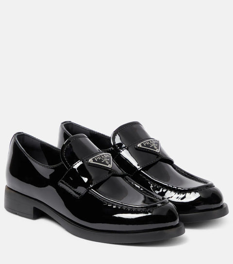 Prada Women's Black Patent Leather Loafers Casual Shoes  | Prada In Lebanon