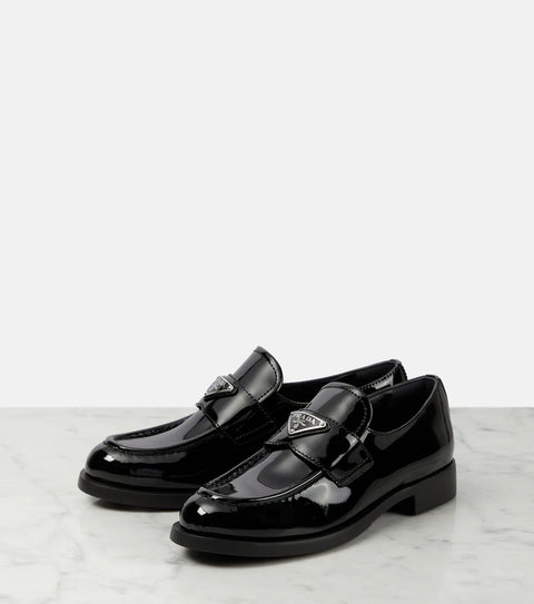 Prada Women's Black Patent Leather Loafers Casual Shoes  | Prada In Lebanon